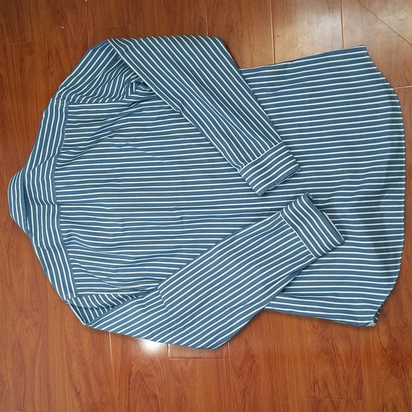 Banana Republic Cotton Blue Striped Button Up Shirt - Picture 5 of 7